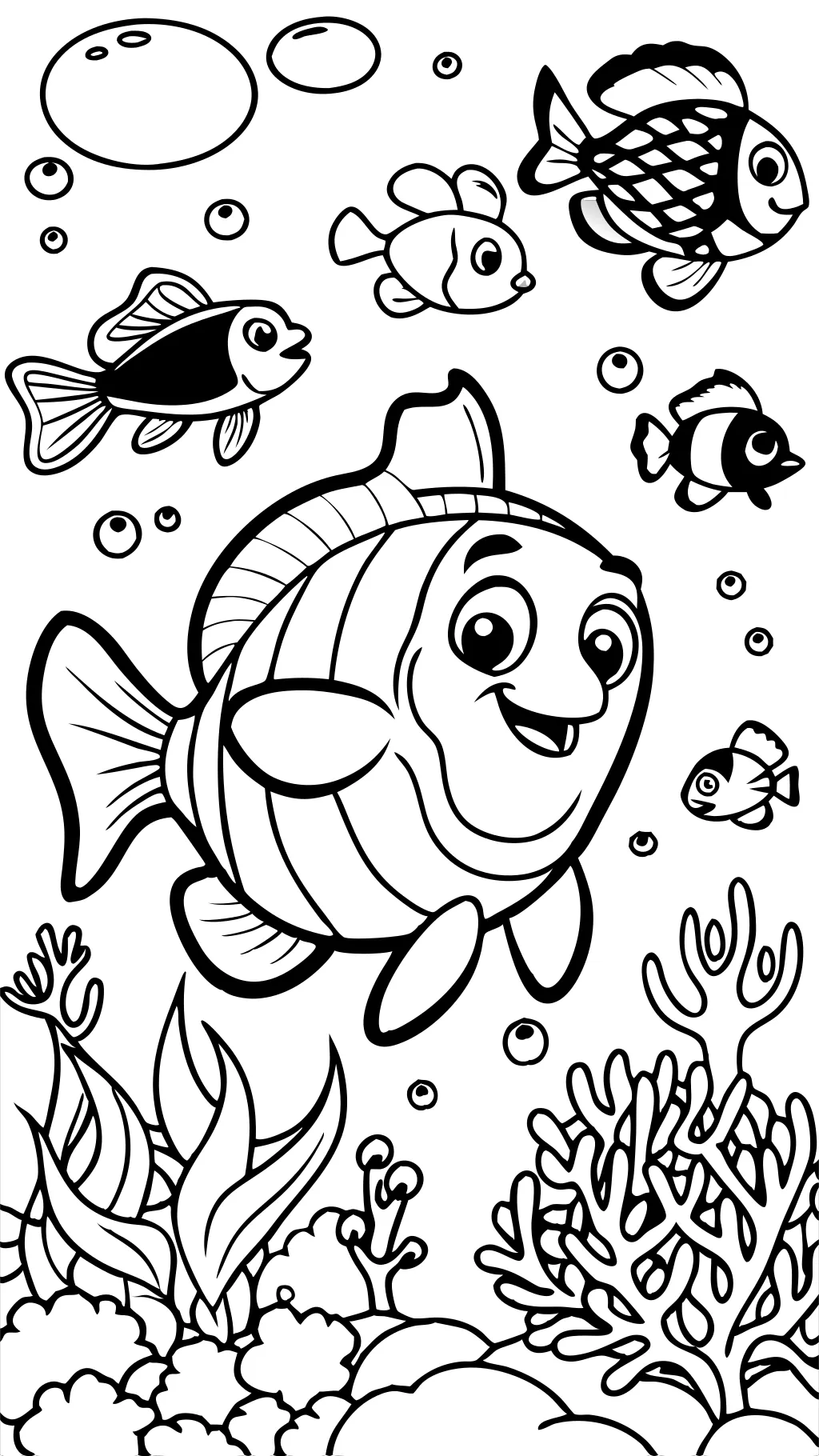 coloriages trouver Nemo